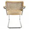 Sedia da pranzo con braccioli - Design vintage - Legno e rattan - Bruna image 7