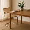 Sedia da pranzo con braccioli - Design vintage - Legno e rattan - Bruna image 7