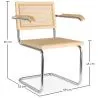 Sedia da pranzo con braccioli - Design vintage - Legno e rattan - Bruna image 7