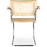 Sedia da pranzo con braccioli - Design vintage - Legno e rattan - Bruna image 7
