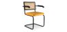 Sedia da pranzo con braccioli - Rivestita in velluto - Legno e rattan - Puila image 7
