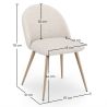 Sedia da pranzo - Rivestita in tessuto bouclé - Design scandinavo - Evelyne image 7