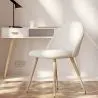 Sedia da pranzo - Rivestita in tessuto bouclé - Design scandinavo - Evelyne image 7