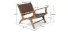 Poltrona da Salotto con Braccioli - Design Boho Bali - Legno e Pelle - Recia image 7