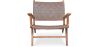Poltrona da Salotto con Braccioli - Design Boho Bali - Legno e Pelle - Recia image 7