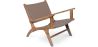 Poltrona da Salotto con Braccioli - Design Boho Bali - Legno e Pelle - Recia image 7