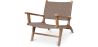 Poltrona da Salotto con Braccioli - Design Boho Bali - Legno e Pelle - Recia image 7