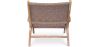 Poltrona da Salotto con Braccioli - Design Boho Bali - Legno e Pelle - Recia image 7