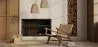 Poltrona da Salotto con Braccioli - Design Boho Bali - Legno e Pelle - Recia image 7