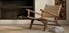 Poltrona da Salotto con Braccioli - Design Boho Bali - Legno e Pelle - Recia image 7
