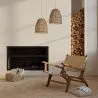 Poltrona da Salotto con Braccioli - Design Boho Bali - Legno e Pelle - Recia image 7