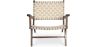 Poltrona da Salotto con Braccioli - Poltrona Design Boho Bali - Legno e Lino - Recia image 7