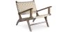 Poltrona da Salotto con Braccioli - Poltrona Design Boho Bali - Legno e Lino - Recia image 7