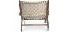 Poltrona da Salotto con Braccioli - Poltrona Design Boho Bali - Legno e Lino - Recia image 7