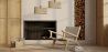 Poltrona da Salotto con Braccioli - Poltrona Design Boho Bali - Legno e Lino - Recia image 7