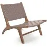 Poltrona da Salotto - Design Boho Bali - Legno e Pelle - Recia image 7