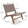Poltrona da Salotto - Design Boho Bali - Legno e Pelle - Recia image 7