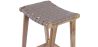 Sgabello in legno - Design Boho Bali - Pelle - Recia image 7