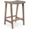 Sgabello in legno - Design Boho Bali - Pelle - Recia image 7