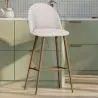 Sgabello rivestito in tessuto bouclé - Design scandinavo - Evelyne image 7