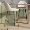 Sgabello rivestito in tessuto bouclé - Design scandinavo - Evelyne image 7