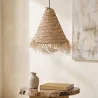 Lampada a soffitto in esparto - Lampada a sospensione stile Boho Bali - Pitse image 7