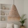 Lampada a soffitto in esparto - Lampada a sospensione stile Boho Bali - Pitse image 7