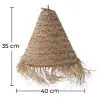 Lampada a soffitto in esparto - Lampada a sospensione stile Boho Bali - Pitse image 7