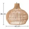 Lampada a Soffitto in Rattan - Lampada a Sospensione in stile Boho Bali - Elan image 7