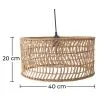 Lampada da soffitto in rattan - Lampada a sospensione in stile Boho Bali - Beri image 7
