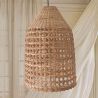 Lampada a soffitto in rattan - Lampada a sospensione in stile Boho Bali - Fai image 7