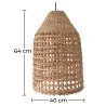 Lampada a soffitto in rattan - Lampada a sospensione in stile Boho Bali - Fai image 7