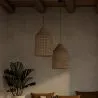 Lampada a soffitto in rattan - Lampada a sospensione in stile Boho Bali - Fai image 7