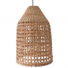 Lampada a soffitto in rattan - Lampada a sospensione in stile Boho Bali - Fai image 7