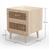 Comodino - Stile Boho Bali - Legno - Treys image 7