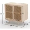 Credenza in Legno Naturale - Design Boho Bali - 2 porte - Treys image 7
