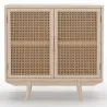 Credenza in Legno Naturale - Design Boho Bali - 2 porte - Treys image 7