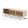 Mobile TV in Legno Naturale - Design Boho Bali - Treys image 7