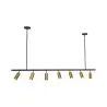 Lampadario a Sospensione Rail - 7 Faretti Dorati Orientabili - 140CM image 7