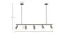 Lampadario a Sospensione Rail - 5 Faretti Dorati Orientabili - 110CM image 7