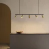 Lampadario a Sospensione Rail - 5 Faretti Dorati Orientabili - 110CM image 7