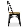 Sedia da pranzo - Design industriale - Legno e acciaio - Stylix image 7