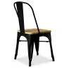 Sedia da pranzo - Design industriale - Legno e acciaio - Stylix image 7