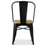 Sedia da pranzo - Design industriale - Legno e acciaio - Stylix image 7
