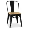 Sedia da pranzo - Design industriale - Legno e acciaio - Stylix image 7
