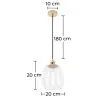 Lampada da soffitto - Lampada a sospensione - Vetro e metallo - Amaia image 7