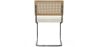 Sedia da pranzo con braccioli - Rivestita in tessuto bouclé - Legno e rattan - Birey image 7