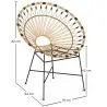 Sedia rotonda da esterno in rattan sintetico - Design Boho Bali - Elsa image 7