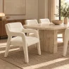 Sedia da pranzo imbottita - Bouclé Bianco - Colette image 7