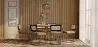 Confezione Tavolo da pranzo di design industriale 150cm e 6 sedie da pranzo in rattan - rivestimento in velluto - Puila image 7